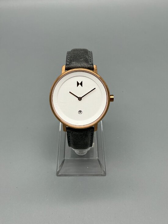 MVMT Signature II Watch Women 34mm Rose Gold Tone Leather Date New Battery main image 15